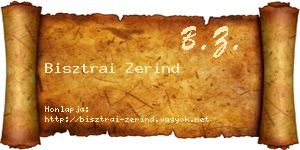 Bisztrai Zerind névjegykártya